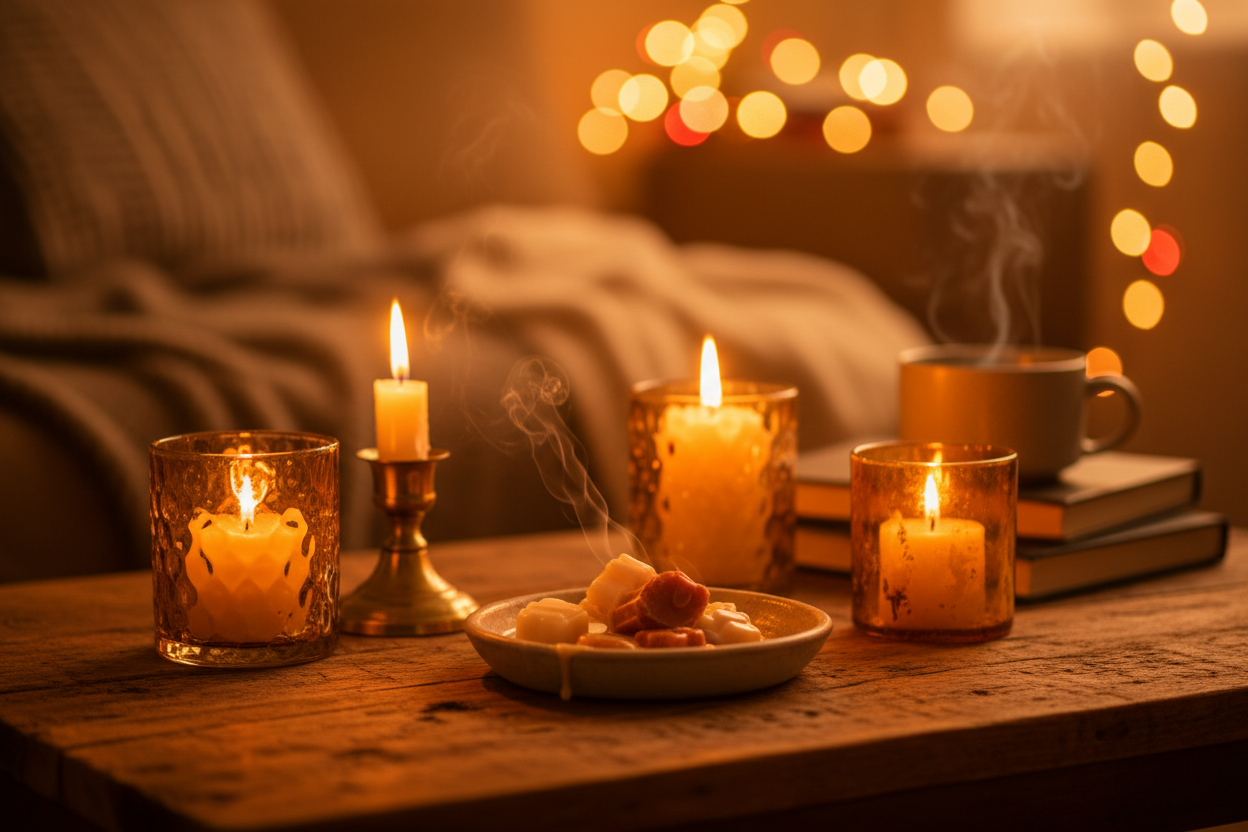 Cozy Candle Scene